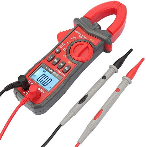 KATSU Digital Clamp Meter, 2000 Counts Portable Auto Ranging Digital Clamp Multimeter Current Multimeter DC/AC Voltage Capacitance Frequency Temperature Buzzer Diode Tester