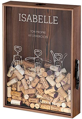 Maverton Boîte Personnalisée aux Bouchons - Boite bouchon vin pour les Collectionneurs de Capsules - Cadeau Femme - Ouvre-bière dans le Paquet - Cadeau Anniversaire pour Femmes - Exercices