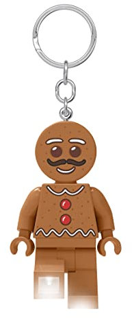 LEGO Iconico Gingerbread Man Portachiavi Torcia LED Regali per bambini - Figura Altezza 76 mm (KE181) - 2 batterie CR2025 incluse