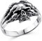 Materia Herrenring Totenkopf antik - Gothic Ring 925 Silber breit SR-53-65