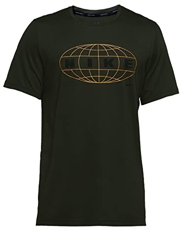 Nike Herren T-Shirt Sportshirt Laufshirt Entertainment Trainings-T-Shirt Dri-FIT, Farbe:Grün, Artikel:-355 Sequoia/Black, Größe:L