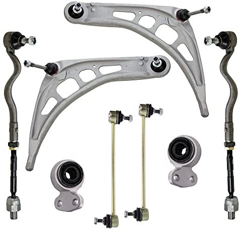 ATEC Germany 2x Querlenker Vorderachse vorne unten links & rechts mit Querlenkerlager, 2x Koppelstange vorne, 2x Spurstange, Kompatibel mit BMW 3er (E46), Z4 (E86) (E85)