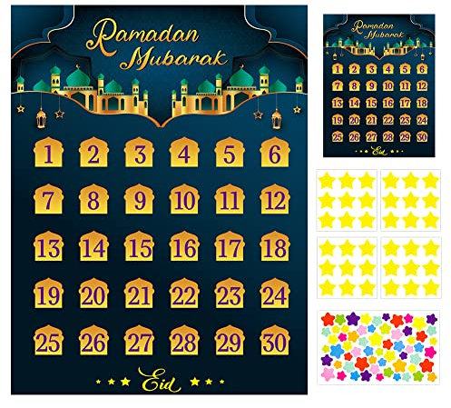 WhatSign Ramadan Kalender Eid Mubarak Countdown Poster
