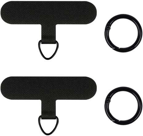 flintronic 2PCS Parches para Teléfono Móvil, Almohadillas de Cordón para Teléfono Móvil, Parche Transparente, con Anillo de Metal, Compatibles con La Mayoría de Phones, 10 * 7 * 0.9CM