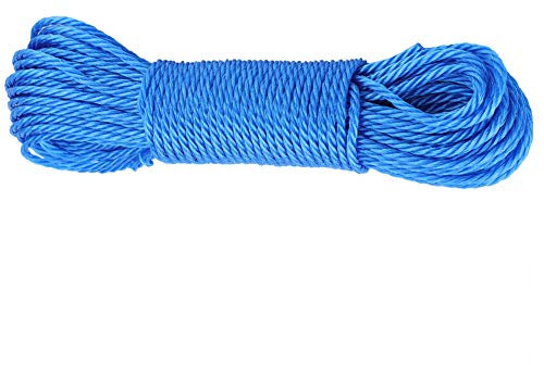 20M Corde en Nylon Corde d'escalade Sangles de Traction pour l'escalade Corde à Linge en Filet de Jardinage (Bleu)