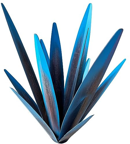 Frdun Metall-Agave-Blätter-Skulptur, Pflanzen-Statue, langlebig, bunt, künstliche Agave, Heimdekoration, Garten-Ornamente für Hof, Outdoor, Terrasse
