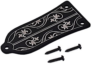 Supvox Gitarren-halsstab-abdeckung Gr34 Schwarzes Etui 3 Löcher Für Gitarren Glockenförmiges Blumen-design