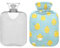 ZZXXB Wärmflasche mit schönem Hühner-Aufdruck, Fleece-Bezug, PVC-Wärmbeutel, 2 Liter