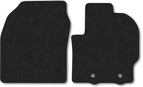 Fits Toyota Yaris (2020+) [Full Hybrid] Carpet Car Floor Mats | Tailored Fit Tufted-Pile Premium Carpet Blue Trim Non-Slip Floor Mats Full Coverage Compatible Accessory Front Rear