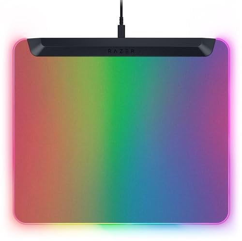 Razer Firefly V2 Pro - RGB-hintergrundbeleuchtete Gaming-Mausmatte - integrierter USB-Anschluss (15-Zonen-LED-Beleuchtung, mikrogeätzte Oberfläche für optimales Tracking, USB-C Kabel) Schwarz