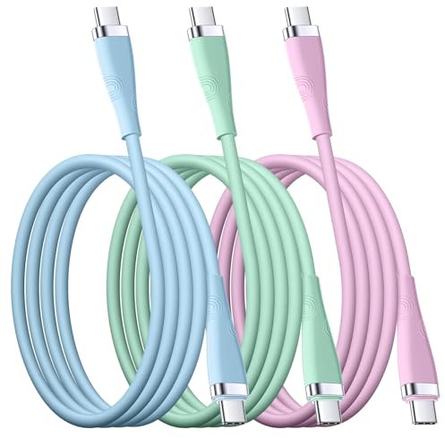 USB-C to USB-C Cable 1.8M Fast Charger for iPhone 15 Pro Max, MacBook, iPad Pro, Samsung Galaxy S23, Google Pixel 7, Huawei, Switch, LG - Dual Type C Charger
