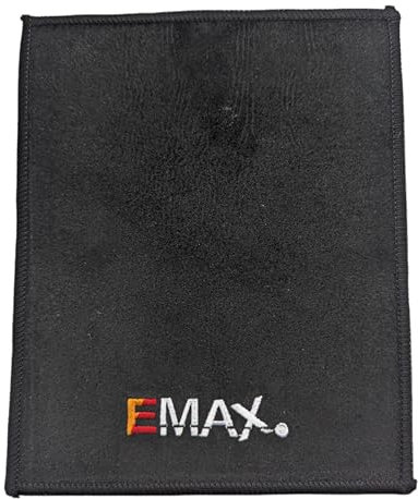 EMAX Bowling Shammy - Bowling Ball Towel | Cleaning Pad for Bowling Balls | Leather Bowling Cloth | Bowling Accessories | Ball Care Cloth | 12 Colours (Black LE)