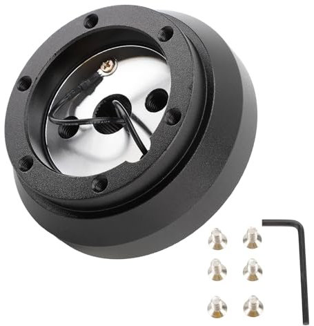 Fabater Steering Wheel Short Hub Adapter, Aluminum Steering Wheel Kit, 6 Hole Hub Adapter Boss Kit for 200SX Skyline R32 Maxima Sentra 240SX 300ZX Pickup