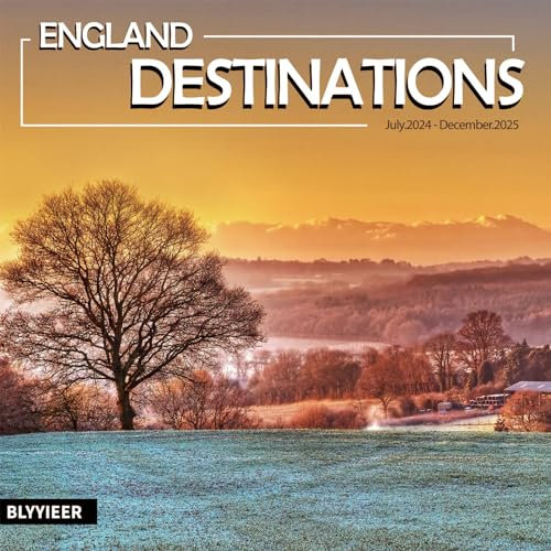 Wandkalender 2025, England Destinations Wandkalender, Monatskalender 2025, Jul.2024-Dez.2025, Take a Tour of England, dickes Hochglanzpapier, Organisieren und Planen