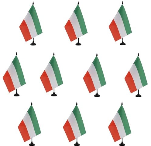 AZ FLAG 10er-Set Tischflaggen Kuwait 21x14 cm Kunststoffsockel