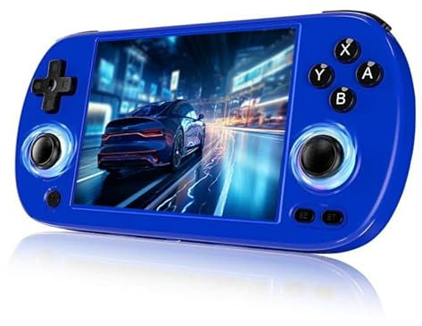 RG40XX H Retro Handheld Game Console, HDMI TV Output 4.0'' IPS Screen Linux System Video Games Player Built-in 5000+ Games, 64G TF Card Support Bluetooth 5G WIFI Battle (Blue)