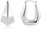 ASH'S CHOICE Silber 925 Creolen Eckig Klobige Ohrringe Kleine Damen,Silber 925 Ohrringe Dick Leicht Unregelmäßige Ohrringe Sechs Eckig Creolen Klobige Huggie Creolen Kleine Chunky Ohrringe Damen