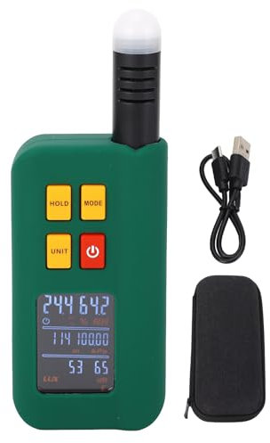 Natudeco Environment Tester DC 5V Air Quality Monitor Temperature Humidity LX Height Air Pressure Noise Detector for Library Outdoor Workshop
