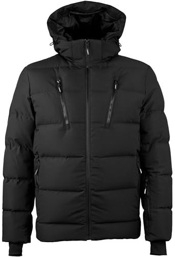 GUGGEN Mountain Herren Daunenjacke Warme Gefütterte Daunen Winterjacke WH10 Outdoor Abnehmbare Kapuze Steppjacke Hoodie Herrenjacke