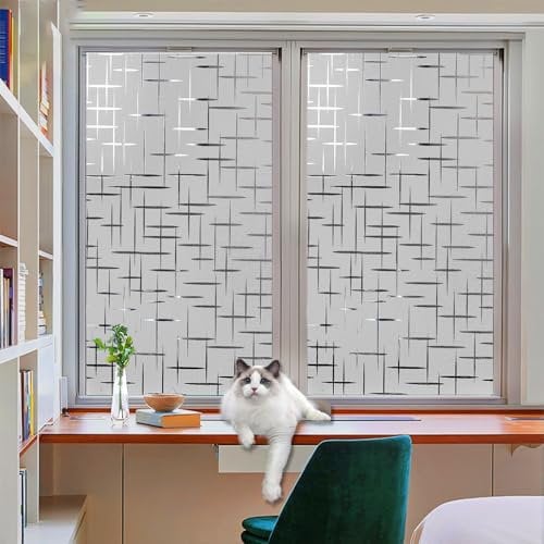 Finestre Opaca Pellicola 120 x 180 cm, Autoadesive, Senza Colla, Senza Residui, Anti-Uv, Controllo di Calore, Pellicola Autoadesivo Oscurante, per Casa Cucina, Stella