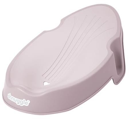 Shnuggle Newborn Baby Bath Support for 0 to 3 Months with a Compact Soft Touch Baby Bath Seat and Supportive Design, Ideal Angle for Hands-Free Bathing, Comfortable Newborn Bath Support, Blossom.