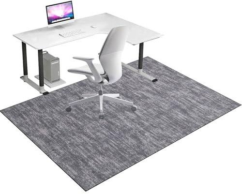 Bodenschutzmatte für Teppiche rutschfest, Schreibtischstuhl Unterlage 70 x 100 cm, Gaming Bürostuhl Stuhlmatten, Bodenschutzmatte Bürostuhl Teppich, Bürostuhlmatte, Stuhlmatte für Hartholzböden