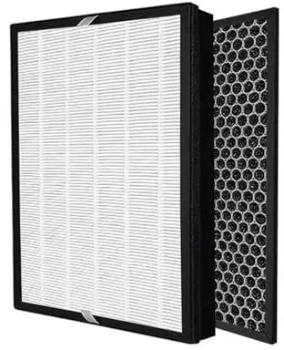 WVGFAUXA HEPA Filter FY3432 FY3433 Replacement True HEPA Activated Carbon Filter ，Compatible For Philips， Air Purifier AC3252 AC3254 AC3256 AC3259(Black)
