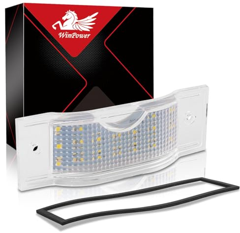 WinPower Kennzeichenbeleuchtung Glühbirnen Nummernschildbeleuchtung Fehlerfreie 6000K Weiße Lampe Kompatibel mit Vivaro A/B Trafic II/III Primastar NV300 Talento usw., 1 Stück