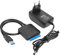yasoe Cable de Datos USB una Sata, Cable de Disco Duro USB3.0 Easy Drive de 2,5/3,5 Pulgadas Cable Adaptador de Disco Duro Sata (Enchufe de la UE)