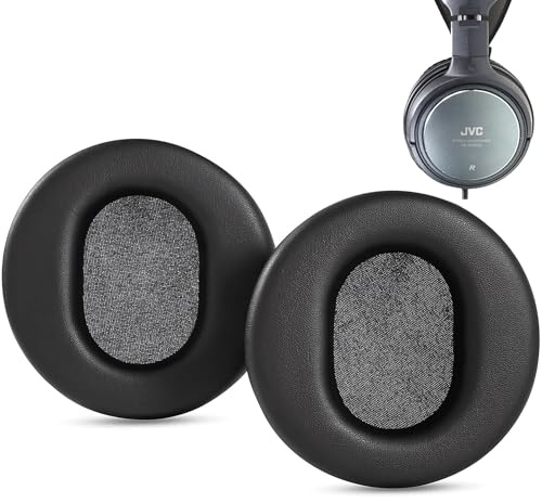 HARX700 Schwarze Protein-Leder Memory-Schaum Ersatz-Ohrpolster Kissen für JVC HARX900, SR850s, K240S K271, Fidelio X2 HR ATH AD1000X Over-Ear Kopfhörer, Weiche Bequeme Geräuschisolierende Ohrpolster