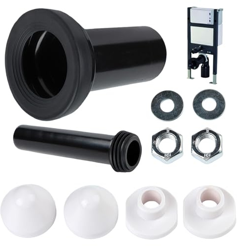 Kit de raccordement pour chasse d'eau murale, diamètre du tuyau en PVC 90/110, longueur 180 mm, compatible avec Geberit Duofix 405.116.00.1 - Tuyau de vidange mural (modèle :