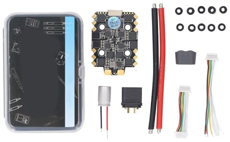 Eujgoov Controller di Volo ESC E70 G1 4 in 1 BLHeli 32 20x20 2-8S 70A Multirotori per Ricevitori Radio RC Hobby Quadricotteri con Ritorno Telemetrico per Parti Remote e Controllate App