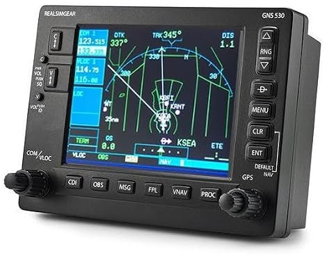 Aerosoft RealSimGear GNS530 Garmin GNS 530 Hardware für Flugsimulator mit 5 Zoll LCD, Desktop- & Panel-Montage, für Windows PC