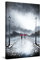 Startonight Leinwandbilder Schwarz und Weiß Zwei rote Regenschirme, Doppelansicht Überraschung Modernes Dekor Kunstwerk Gerahmte Wand Kunst 100% Ursprüngliche Fertig zum Aufhängen 60 x 90 CM
