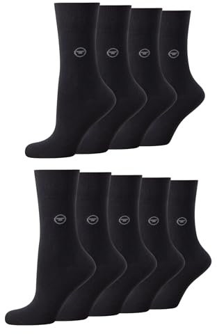 TOM TAILOR Damen Strümpfe Basic 9er Pack Mehrfarbig atmungsaktiver Baumwollmix Socken, Komfortbund, Alltag & Freizeit, Mehrfachpack, Größen 35-38 und 39-42, SockSizes:39-42