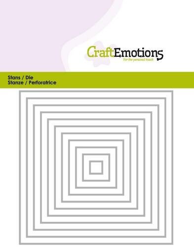 Stanzschablone - CraftEmotions Die - quadratisch