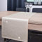 DECOOR - schmutzabweisendes Tischläufern, 80 x 80 cm, Beige, veredelt mit einem ästhetischen Rückseite auf 1 cm, verziert mit Kristallen, Gewebe 200 g/m², 100% Polyester, hergestellt in der EU