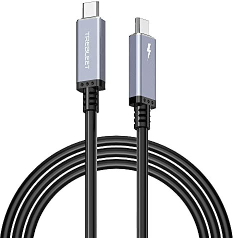 10ft (3m) Thunderbolt 3 Cable, 100W 20Gbps, Nylon Braided, Thunderbolt 3 to Thunderbolt 3 Cord, for Thunderbolt 3 (USB C) Hub, Adapter, Devices, 20V/5A