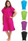 Fit-Flip Strandponcho für Surfer - Poncho Handtuch schnelltrocknend aus Mikrofaser - Umkleidehilfe Strand - Surfponchos Ultraleicht - Badeponcho für Erwachsene (Größe M, Pink)