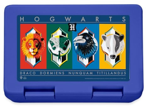 Spreadshirt Harry Potter Häuser Wappen Flaggen Brotdose Lunchbox, One size, Royalblau