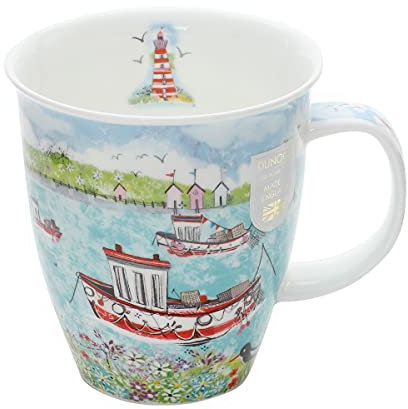 NE-COAV-FB - Taza de porcelana con diseño de barco de pesca (0,48 L)