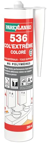 PAREXLANKO - Mastic Colle MS Polymère - 536 Col'Extrême - Blanc - 290ml | Haute performance - Pour collage, calfeutrement et jointoiement - Intérieur et extérieur - Adhérence durable