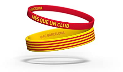 Armband Fußball Club Barcelona Senyera | Barça-Armband aus Silikon | Unterstützt FC Barcelona mit einem offiziellen Produkt | FCB Junior (Mujeres y Niños) Gelb, Rot