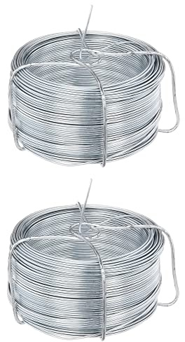 Alberts 530495 Drahtspule | verzinkt | Draht-Ø 1,3 mm | Länge 50 m | 2er Set