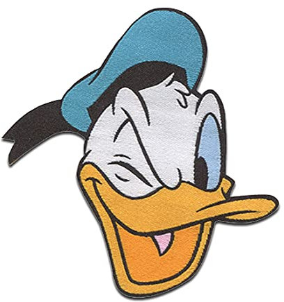 Disney Mickey Mouse Donald Duck - Aufnäher, Bügelbild, Aufbügler, Applikationen, Patches, Flicken, Zum Aufbügeln, Größe: 7,4 x 7 cm