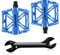 Loocower Fahrrad Radfahren Bike Pedale, Neue Aluminiumlegierung Anti Skid Mountain Pedale für 9/16 Zoll mit kostenloser Installation Tool (Dark Blau)