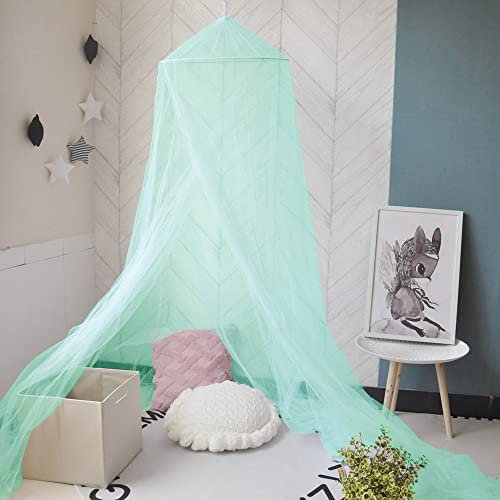 Eimilaly Betthimmel Moskitonetz, Betthimmel für Mädchen Zimmer Dekoration - Insektenschutz hängende Baldachin für Erwachsene, Babys, Outdoor Camping, Green