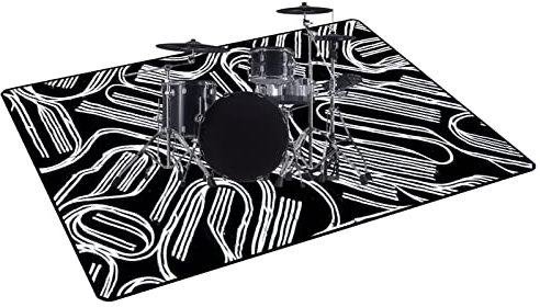 ZXHH Schlagzeug Teppich Schallschutz Schallschutzmatte Rutschfeste Quadratische Schallschutzdecke Für Bass Drum Snare, Mit Klettverschluss