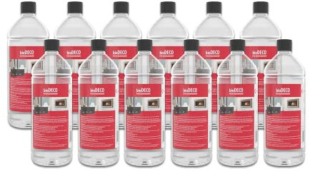 KRATKI bioDECO Biobrennstoff für Kamine 100% natürlich gewonnener Alkohol Effiziente Wärmequelle Brennt 2-5 Stunden geruchlos rauchfrei