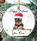 Handmade personalised Dogs Christmas Bauble Puppy Pet Xmas Gift Tree Decoration (Yorkshire terrier)